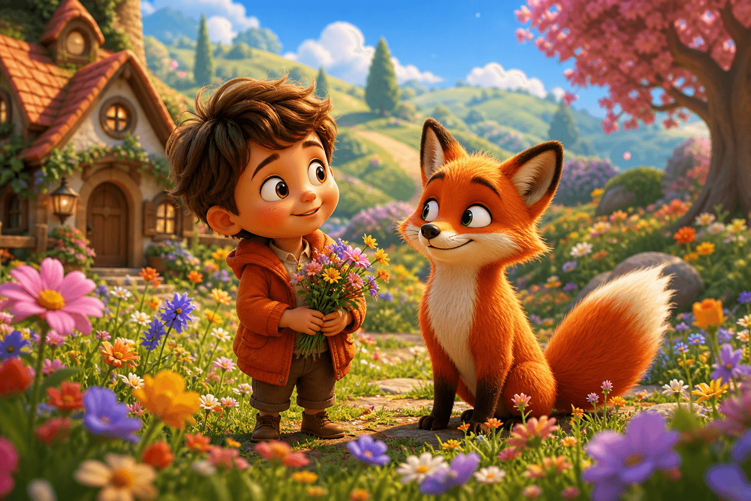3D cartoon illustration style for personalized children's stories